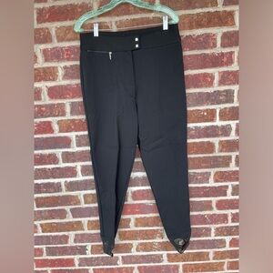 Women’s Vintage Downhill Racer Schoeller Black Stirrup Ski Pants Size 12
